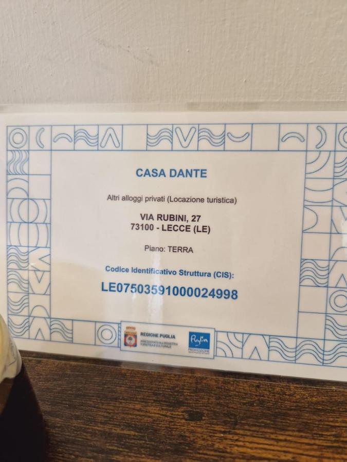 Casa Dante Deliziosa Casa A Due Passi Dal Centro Villa Lecce Ngoại thất bức ảnh